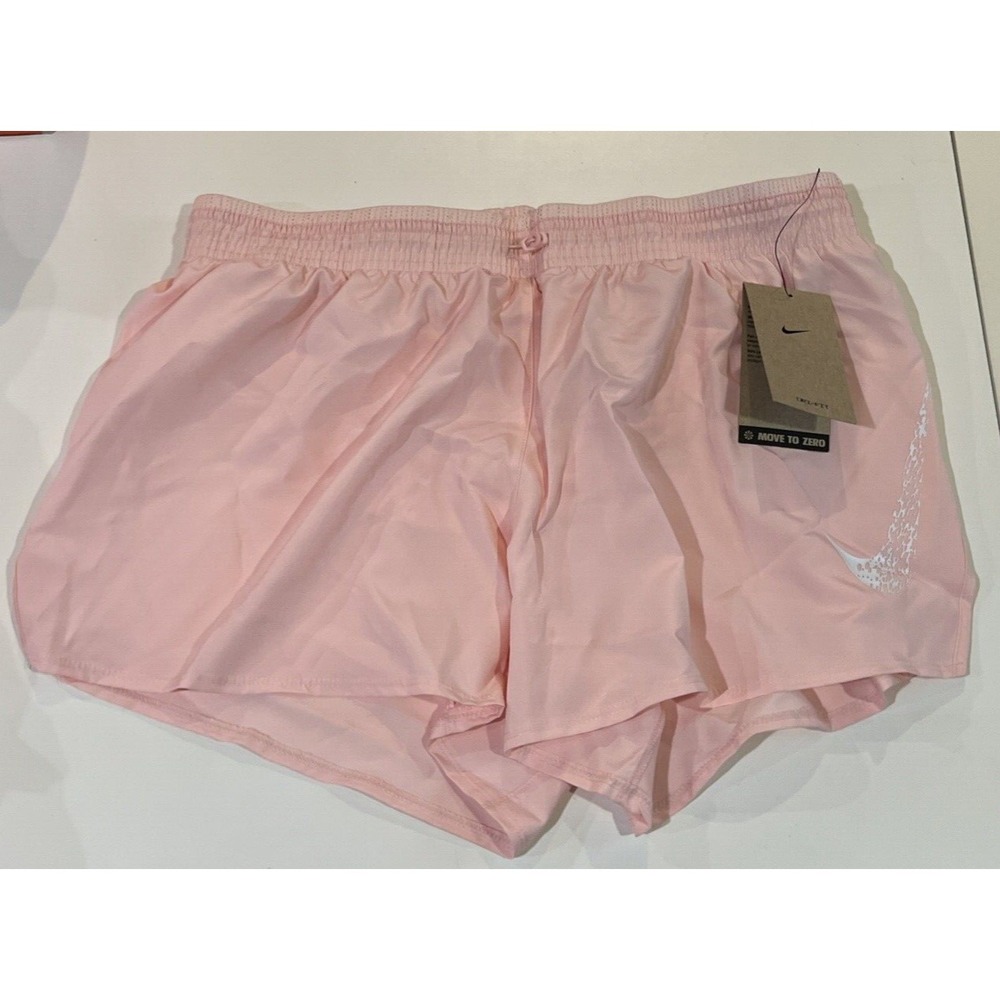 Women's Nike Dri-fit Swoosh Mid-Rise Brief-Lined Running Shorts L Atmosphere - Picture 3 of 5